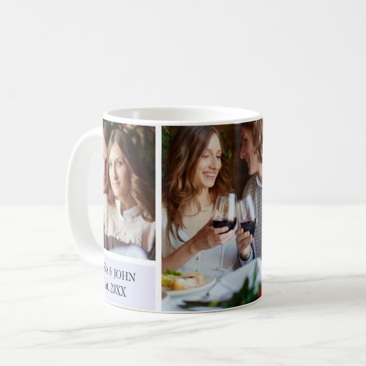 Personalisierte 3 Foto-Collagen-Kaffee-Tasse Kaffeetasse (Vorderseite Links)