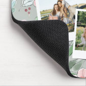 Personalisierte 3-Foto-Grün-Blumen-Hintergrund Mousepad (Ecke)