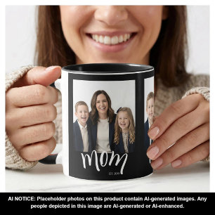 Personalisierte 3-Foto-Mutter-Kinder-Jahr-Etablier Tasse