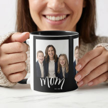 Personalisierte 3-Foto-Mutter-Kinder-Jahr-Etablier