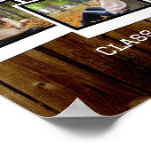 Personalisierte 3-Foto-Rahmen Rustikaler Abschluss Poster (Ecke)