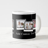 Personalisierte 3-Foto-Snapshot-Frames mit benutze Jumbo-Tasse (Vorderseite Rechts)