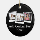 Personalisierte 3-Foto-Snapshot-Frames mit benutze Keramik Ornament (Links)
