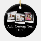 Personalisierte 3-Foto-Snapshot-Frames mit benutze Keramik Ornament (Hinten)