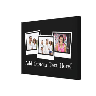 Personalisierte 3-Foto-Snapshot-Frames mit benutze Leinwanddruck