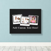 Personalisierte 3-Foto-Snapshot-Frames mit benutze Leinwanddruck (Insitu (Holzboden))