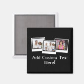 Personalisierte 3-Foto-Snapshot-Frames mit benutze Magnet (Vorderseite/Rückseite)