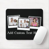 Personalisierte 3-Foto-Snapshot-Frames mit benutze Mousepad (Mit Mouse)