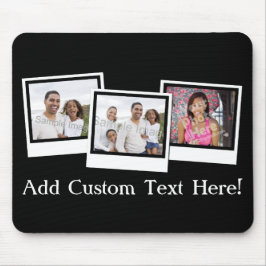 Personalisierte 3-Foto-Snapshot-Frames mit benutze Mousepad