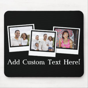 Personalisierte 3-Foto-Snapshot-Frames mit benutze Mousepad