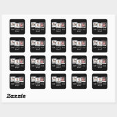 Personalisierte 3-Foto-Snapshot-Frames mit benutze Quadratischer Aufkleber (Blatt)