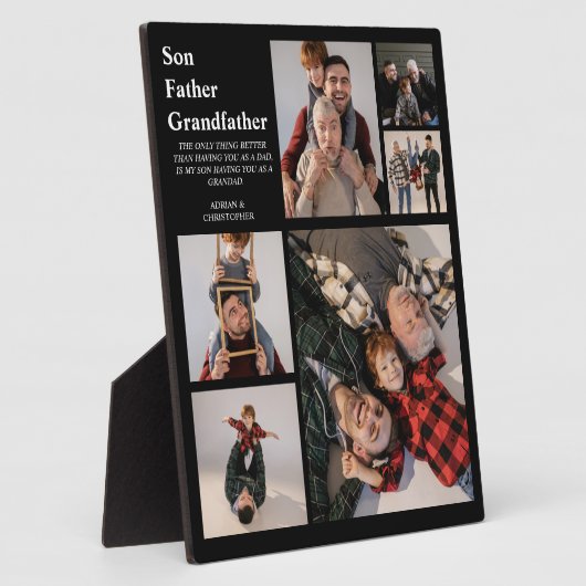 Personalisierte 3 Generationen | 6 FOTO Fotoplatte (Seite)