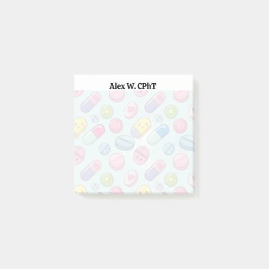 Personalisierte 3x3 Pharmacy Sticknotes, lustig Post-it Klebezettel (Vorderseite)