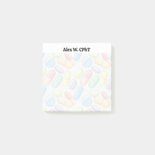 Personalisierte 3x3-Pharmacy Tech Sticknotes Post-it Klebezettel (Vorderseite)