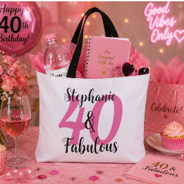 Personalisierte 40 & Fabulous Tasche