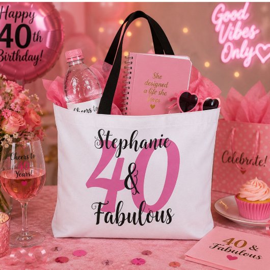 Personalisierte 40 & Fabulous Tasche