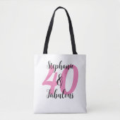 Personalisierte 40 & Fabulous Tasche (Vorderseite)