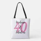 Personalisierte 40 & Fabulous Tasche (Rückseite)
