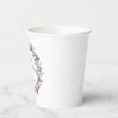 Personalisierte 40. Geburtstag Lila Lilac-Blume Pappbecher (Links)