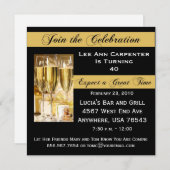 Personalisierte 40. Geburtstag-Party Einladung (Vorne/Hinten)