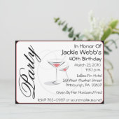 Personalisierte 40. Geburtstag-Party Einladung (Stehend Vorderseite)