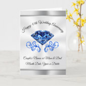 Personalisierte 45. Jahrestags-Karten, Saphir Karte (Gelbe Blume)