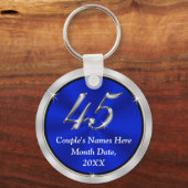 Personalisierte 45-jährige Jubiläumsfavors, Schlüs Schlüsselanhänger (Vorderseite)