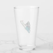 Personalisierte 473 ml Trinkglas mit Kettensägen-D Glas (Rückseite)