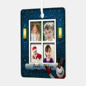 personalisierte 4-Fenster-Rahmenschmuck Ornament Aus Metall (Vorderseite links)