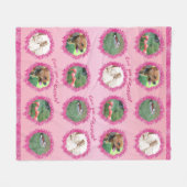 Personalisierte 4 Foto benutzerdefinierte Text Lie Fleecedecke (Vorderseite (Horizontal))