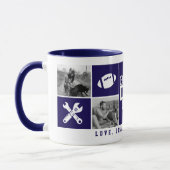 Personalisierte 4-Foto Collage "Best Vater Ever" Tasse (Links)