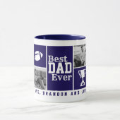 Personalisierte 4-Foto Collage "Best Vater Ever" Tasse (Zentrum)