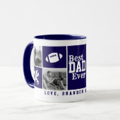 Personalisierte 4-Foto Collage "Best Vater Ever" Tasse (Vorderseite Links)