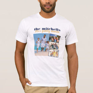 Personalisierte 4-Foto-Collage Familientreffen T-Shirt
