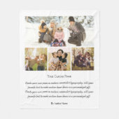 Personalisierte 4-Foto-Collage mit Gedicht Fleecedecke (Vorderseite)