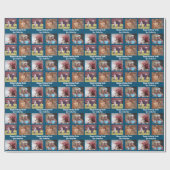 Personalisierte 4-Foto-Familie mit DIY-BESTE FREUN Geschenkpapier (Flach)