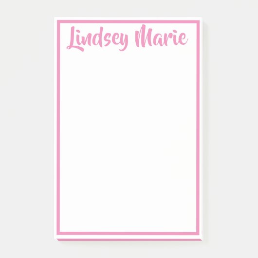 PERSONALISIERTE 4" x 6" Bezeichnung Postnoten Post-it Klebezettel (Vorderseite)