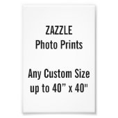 Personalisierte 4 Zoll x 6 Zoll Foto Print, oder b (Vorne)