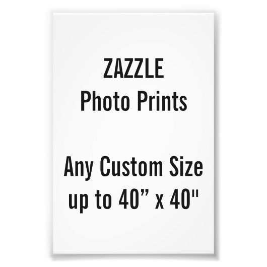 Personalisierte 4 Zoll x 6 Zoll Foto Print, oder b (Vorne)