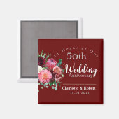 Personalisierte 50. Ehepaare Hochzeit Jahrestag Magnet (Vorderseite/Rückseite)