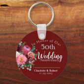 Personalisierte 50. Ehepaare Hochzeit Jahrestag Schlüsselanhänger (Vorderseite)