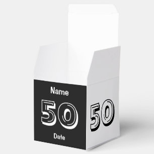 Personalisierte 50. Geburtstags-Bevorzugung packt Geschenkschachtel