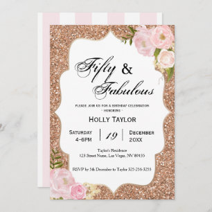 Personalisierte 50. Geburtstagseinladung Einladung