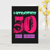 Personalisierte 50. Geburtstagskarte Karte (Gelbe Blume)