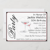 Personalisierte 50. Geburtstagsparty Einladung (Vorderseite)