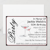 Personalisierte 50. Geburtstagsparty Einladung (Vorne/Hinten)