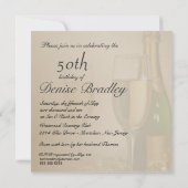 Personalisierte 50. Geburtstagsparty Einladung (Rückseite)