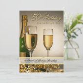 Personalisierte 50. Geburtstagsparty Einladungen (Stehend Vorderseite)