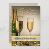 Personalisierte 50. Geburtstagsparty Einladungen (Vorne/Hinten)