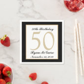 Personalisierte 50. Geburtstagsparty Napkins Serviette (Beispiel)